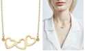 Sarah Chloe Triple Heart Pendant Necklace, 16" + 2" extender